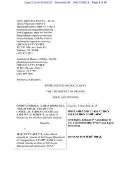 Case 3:18-Cv-01634-HZ Document 38 Filed 10/16/18 Page 1 of 40