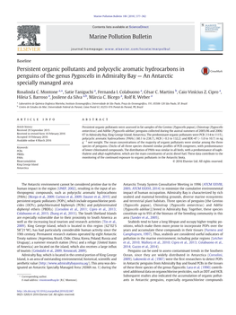 Persistent Organic Pollutants and Polycyclic Aromatic Hydrocarbons in Penguins of the Genus Pygoscelis in Admiralty Bay — an Antarctic Specially Managed Area