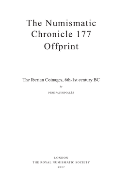 The Numismatic Chronicle 177 Offprint