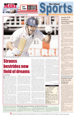 Strauss Bestrides New Field of Dreams