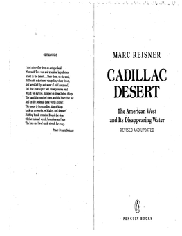 Cadillac Desert Intro & CH 1 by M. Reisner