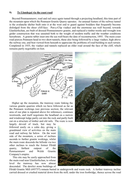 9) to Llandegai Via the Coast Road Beyond Penmaenmawr, Road And