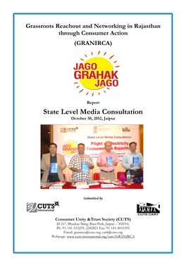 State Level Media Consultation October 30, 2012, Jaipur