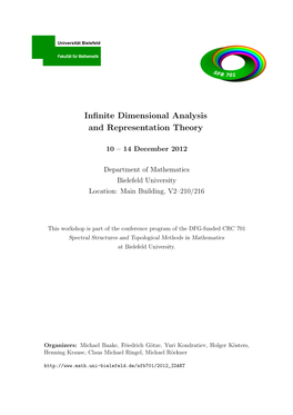 Infinite Dimensional Analysis and Representation Theory