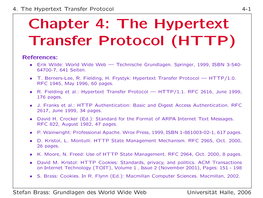 Chapter 4: the Hypertext Transfer Protocol (HTTP)