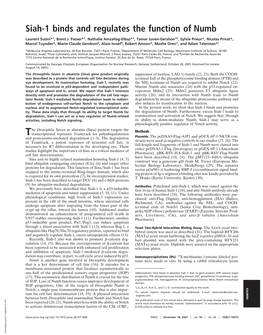 Siah-1 Binds and Regulates the Function of Numb