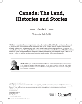 Canada: the Land, Histories and Stories