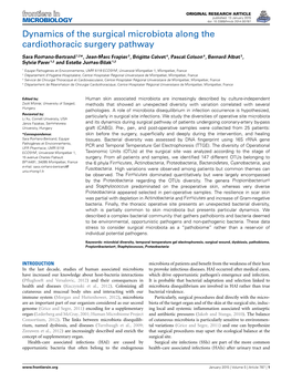 Dynamics of the Surgical Microbiota Along the Cardiothoracic Surgery Pathway