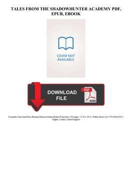 PDF Download Tales from the Shadowhunter Academy Ebook