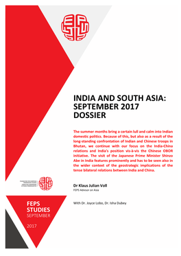 India and South Asia: September 2017 Dossier