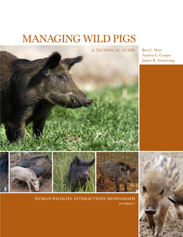 MANAGING WILD PIGS a TECHNICAL GUIDE Ben C