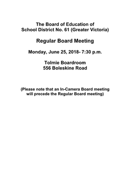 The Board of Education of School District No. 61 (Greater Victoria)