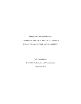 Conceptual Art, Race, and Racial Issues in the Art Of