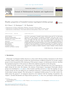 Duality Properties of Bounded Torsion Topological Abelian Groups