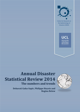 Annual Disaster Statistical Review 2014 the Numbers and Trends