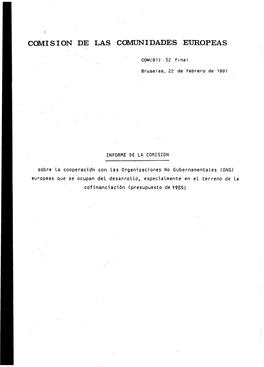 Comisión De Las Comunidades Europeas