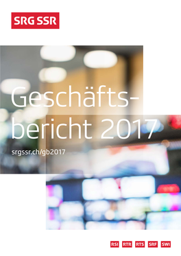 Srgssr.Ch/Gb2017 Inhalt