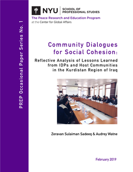 Community Dialogues for Social Cohesion