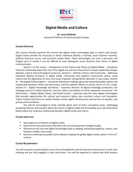 Digital Media and Culture