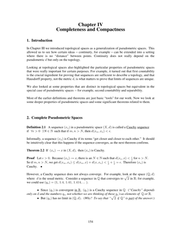 Chapter 4: Completeness and Compactness