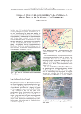 Ein Gallo-Römischer Umgangstempel Im Wareswald, Gmde. Tholey, Kr. St. Wendel: Ein Vorbericht