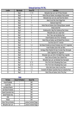 Edinburgh Quiet Areas (75% TRL) Index