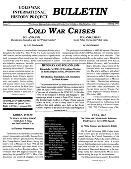 Fidel Castro's Secret 1968 Speech and the Prelude to War 1953 GDR Uprising to 1956 Hungarian Crisis 22 by Philip Brenner and James G