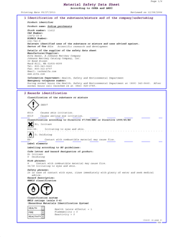 Material Safety Data Sheet