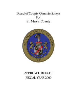 Board of County Commissioners for St. Mary's County APPROVED