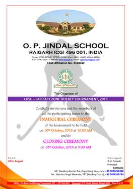 Op Jindal School Raigarh (Cg)