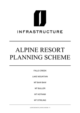 Alpine Resort Planning Scheme