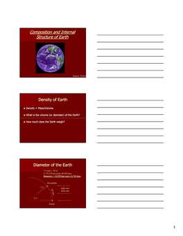 Composition and Internal Structure of Earth