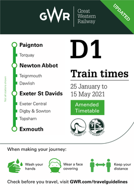 Timetable Digby & Sowton & Digby