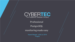 Professional Postgresql Monitoring Made Easy