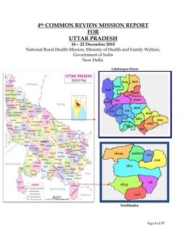 4Th COMMON REVIEW MISSION REPORT for UTTAR PRADESH