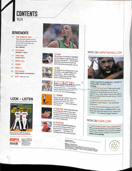 ESPN June 2 2008 Table of Contents