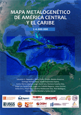 Mapa Metalogenético De América Central Y El Caribe 1:4.000.000