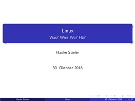 Linux Was? Wie? Wo? H¨A?