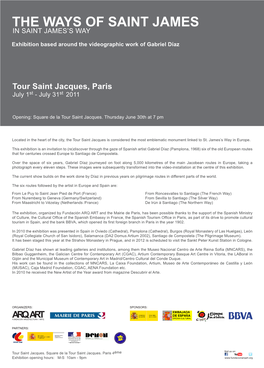 Tour Saint Jacques, Paris July 1St - July 31St 2011