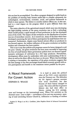 Moral Framework for Covert Action, A