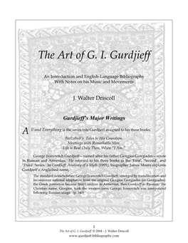 The Art of G. I. Gurdjieff