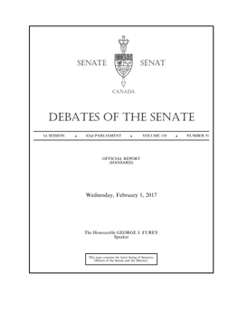 Debates of the Senate