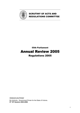 Annual Review 2005 Regulations 2005