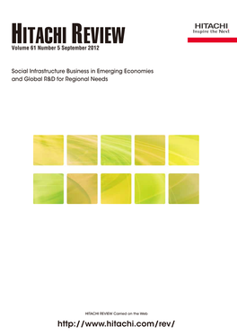 Social Infrastructure Business in Emerging Economies and Global R&D for Regional Needs