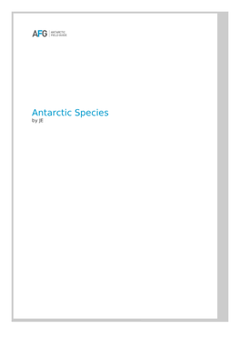 Antarctic Species by JE Index