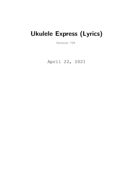 Ukulele Express (Lyrics)