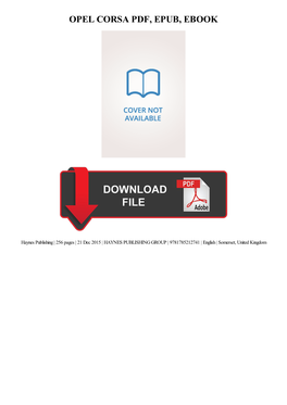 Opel Corsa Pdf, Epub, Ebook