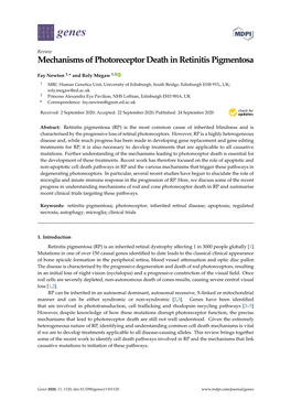 Mechanisms of Photoreceptor Death in Retinitis Pigmentosa