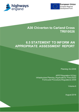 A30 Chiverton to Carland Cross TR010026 6.5 STATEMENT TO