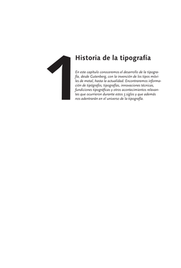 Capítulo 1. Historia De La Tipografía